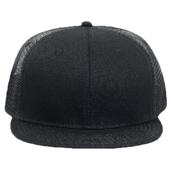OTTO Superior Cotton Twill Round Flat Visor "OTTO SNAP" Six Panel Pro Style Mesh Back Trucker Snapback Hat Thumbnail